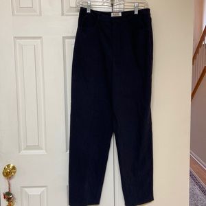 Talbots Navy Faux suede stretch pants